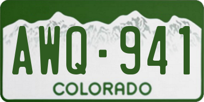 CO license plate AWQ941