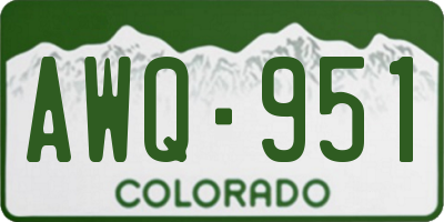 CO license plate AWQ951