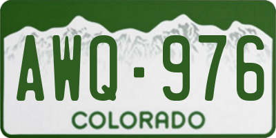 CO license plate AWQ976
