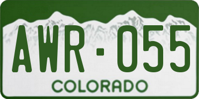 CO license plate AWR055