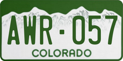 CO license plate AWR057