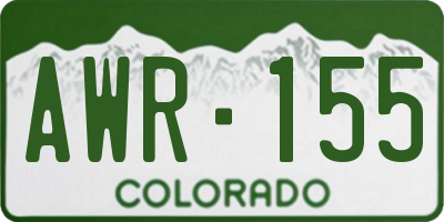 CO license plate AWR155