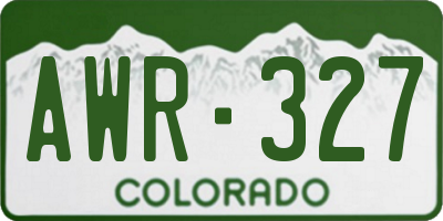 CO license plate AWR327