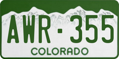 CO license plate AWR355