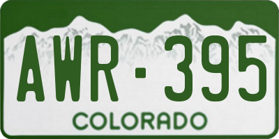 CO license plate AWR395