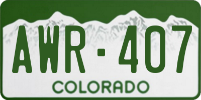 CO license plate AWR407