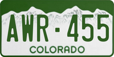 CO license plate AWR455