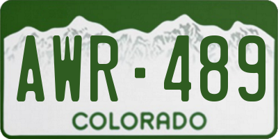 CO license plate AWR489
