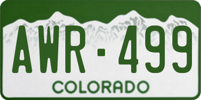 CO license plate AWR499