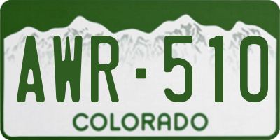 CO license plate AWR510