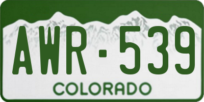 CO license plate AWR539
