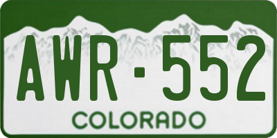 CO license plate AWR552