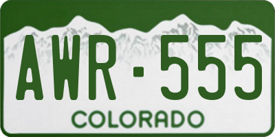 CO license plate AWR555