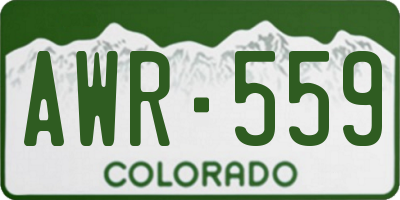 CO license plate AWR559