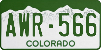 CO license plate AWR566