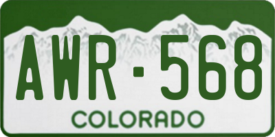 CO license plate AWR568