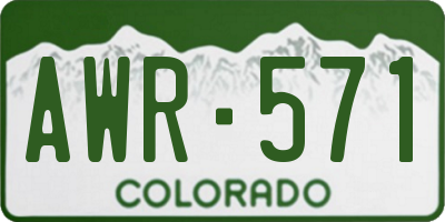 CO license plate AWR571