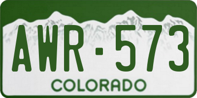 CO license plate AWR573