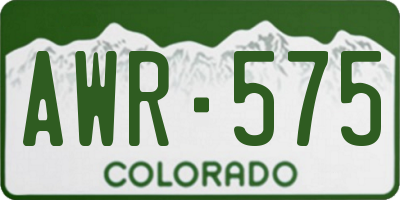 CO license plate AWR575