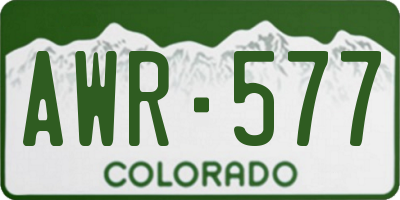 CO license plate AWR577