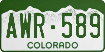 CO license plate AWR589