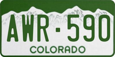 CO license plate AWR590