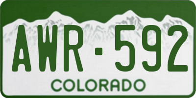 CO license plate AWR592