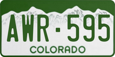CO license plate AWR595