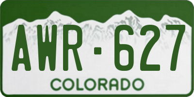 CO license plate AWR627