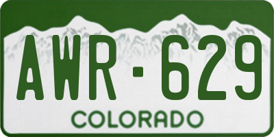 CO license plate AWR629