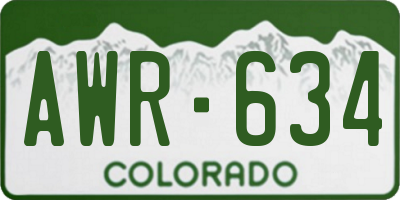 CO license plate AWR634