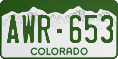 CO license plate AWR653