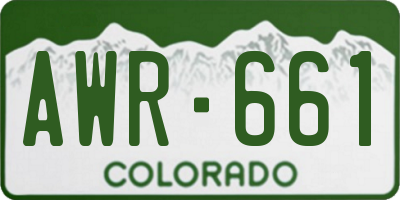 CO license plate AWR661
