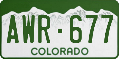CO license plate AWR677