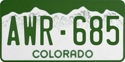CO license plate AWR685