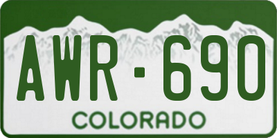 CO license plate AWR690