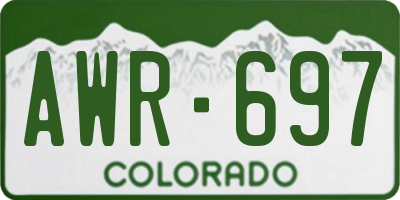 CO license plate AWR697