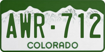 CO license plate AWR712