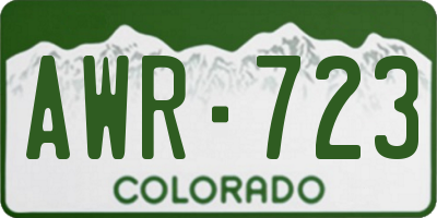 CO license plate AWR723