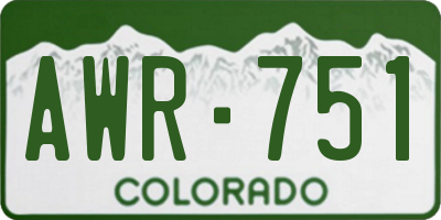 CO license plate AWR751