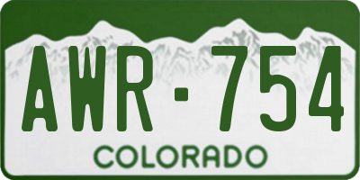 CO license plate AWR754
