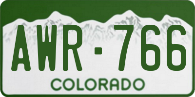 CO license plate AWR766