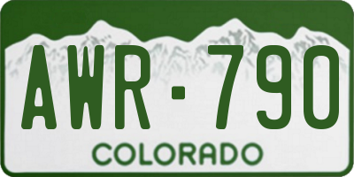 CO license plate AWR790