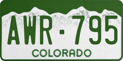 CO license plate AWR795