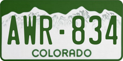 CO license plate AWR834