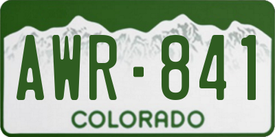 CO license plate AWR841