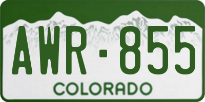 CO license plate AWR855