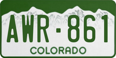 CO license plate AWR861
