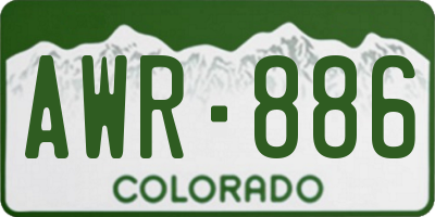 CO license plate AWR886