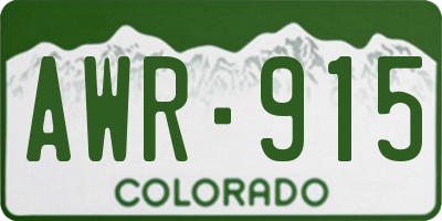 CO license plate AWR915